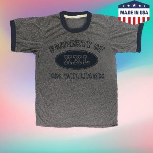 kenny Hayley Williams Merch Store Shop Property Of Ms Williams Heather Grey Navy Ringer Tee