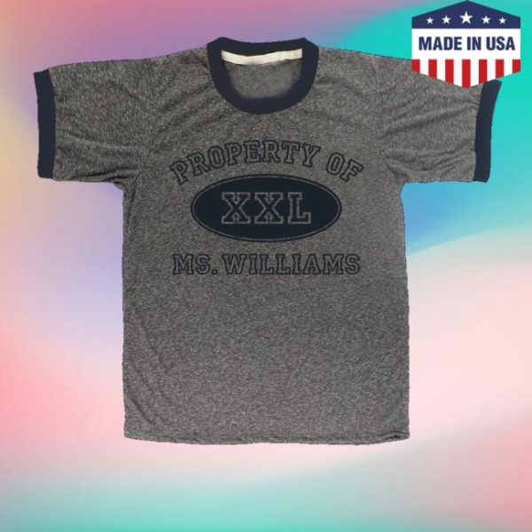 kenny Hayley Williams Merch Store Shop Property Of Ms Williams Heather Grey Navy Ringer Tee