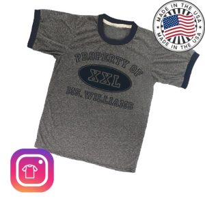 kenny Hayley Williams Merch Store Shop Property Of Ms Williams Heather Grey Navy Ringer Teev