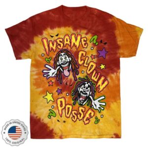 kenny Insane Clown Posse Merch Shop Store Cartoon Clowns In Tie Dye Red And Orange Shirt