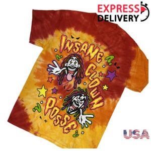 kenny Insane Clown Posse Merch Shop Store Cartoon Clowns In Tie Dye Red And Orange Shirte kenny Insane Clown Posse Merch Shop Store Cartoon Clowns In Tie Dye Red And Orange Shirte