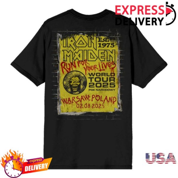 kenny Iron Maiden Merch Store Run For Your Lives 2025 Tour Poland Tees
