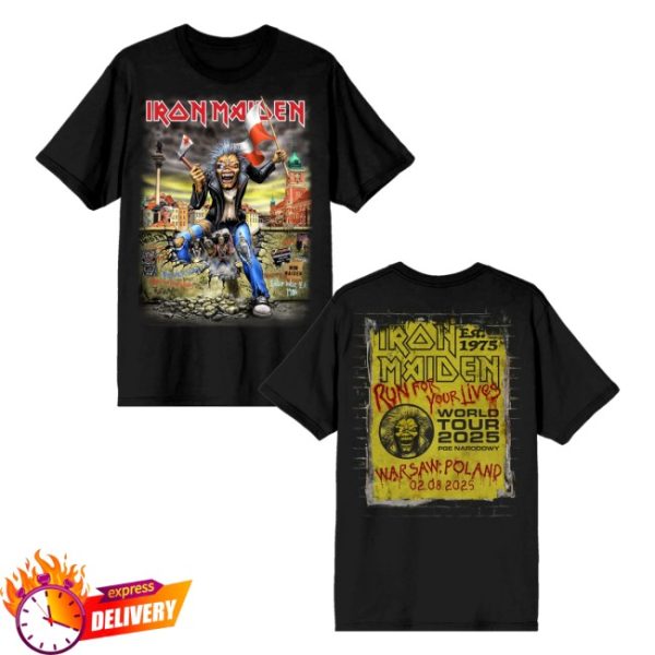 kenny Iron Maiden Merch Store Run For Your Lives 2025 Tour Poland Teess