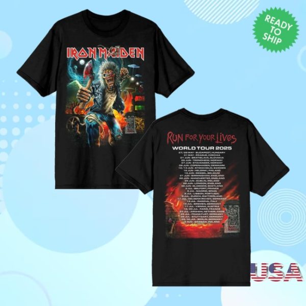 kenny Iron Maiden Merch Store Run For Your Lives 2025 Tour Teexs