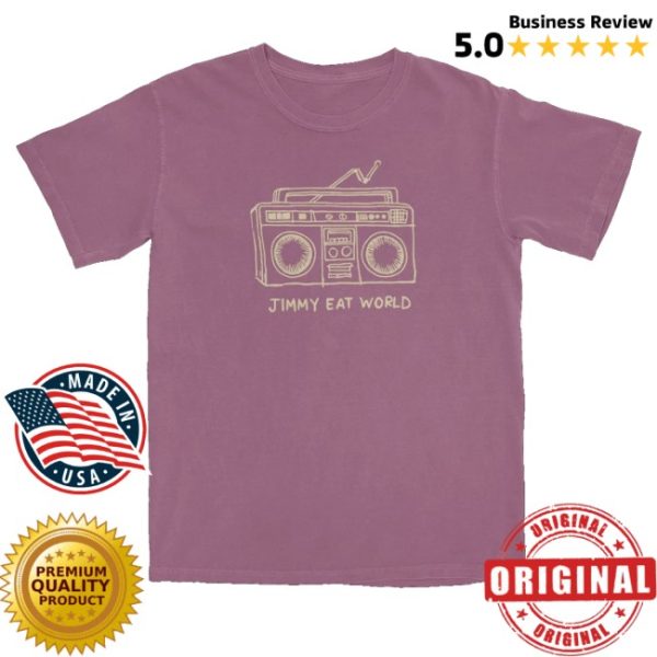 kenny Jimmy Eat World Merch Boombox Shirt Berry