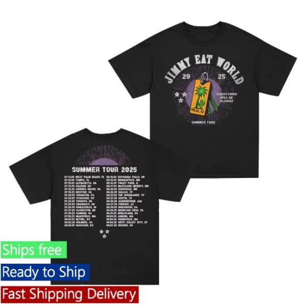 kenny Jimmy Eat World Merch Summer 2025 Tour Shirt Black1