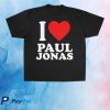 kenny Jonas Brothers Merch Store I Love Paul Jonas Shirt