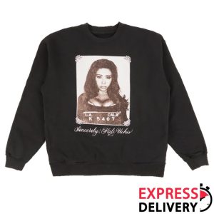 kenny Kali Uchis Merch Sincerely Black Crewneck1 kenny Kali Uchis Merch Sincerely Black Crewneck1