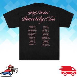 kenny Kali Uchis Merch Store Sincerely Tour Date Back Tees Black kenny Kali Uchis Merch Store Sincerely Tour Date Back Tees Black