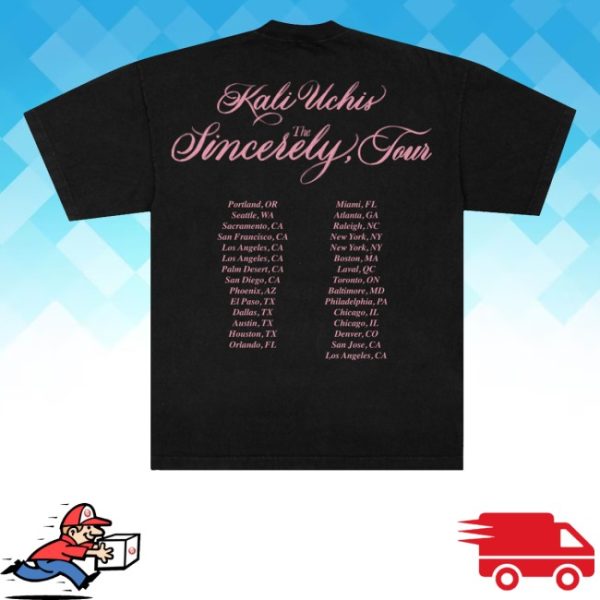 kenny Kali Uchis Merch Store Sincerely Tour Date Back Tees Black