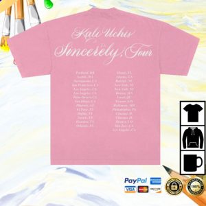 kenny Kali Uchis Merch Store Sincerely Tour Pink Date Back Shirts kenny Kali Uchis Merch Store Sincerely Tour Pink Date Back Shirts