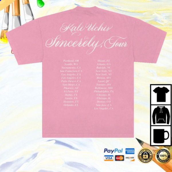 kenny Kali Uchis Merch Store Sincerely Tour Pink Date Back Shirts
