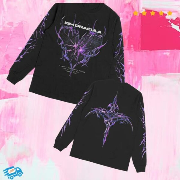 kenny Kim Dracula Merch Shop Store Purple Heart Long Sleeve Shirtss