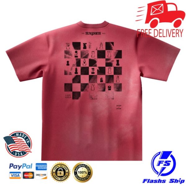 kenny Lady Gaga Merch Chessboard Shirt1