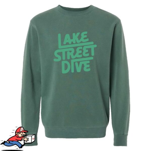 kenny Lake Street Dive Store Merch Green Logo Crewneck Sweat Shirt