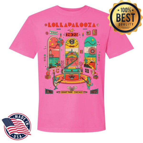 kenny Lollapalooza Merch Store 2025 Poster Lineup Shirt