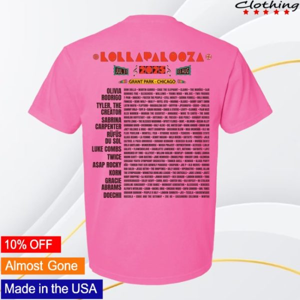 kenny Lollapalooza Merch Store 2025 Poster Lineup Shirts