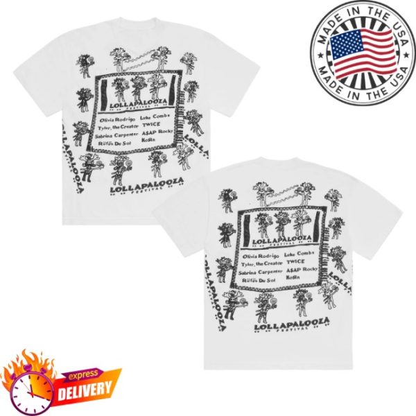 kenny Lollapalooza Merch Store Lollapalooza X Cactus Plant Flea Market White Lineup Shirtsspng