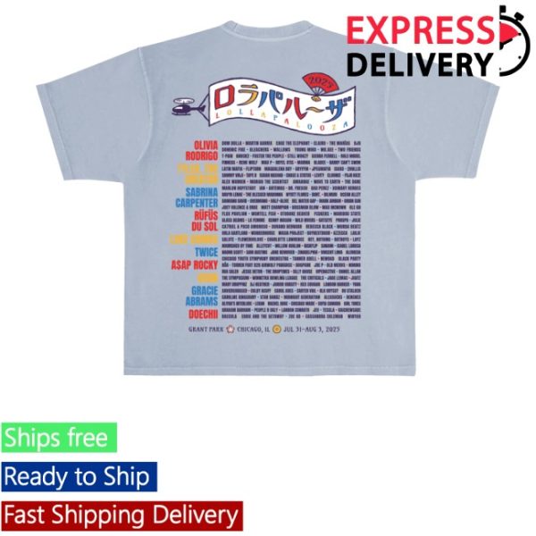 kenny Lollapalooza Merch Store Lucky Cat Lineup Tees
