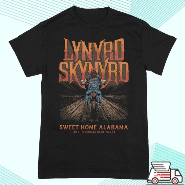 kenny Lynyrd Skynyrd Merch Biker Black Shirt