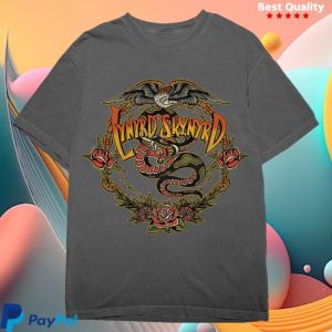 kenny Lynyrd Skynyrd Merch Snake Chain Charcoal Shirt kenny Lynyrd Skynyrd Merch Snake Chain Charcoal Shirt