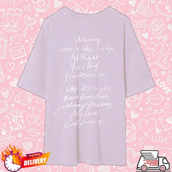 kenny Maroon 5 Merch Love Is Like Tee Lilac