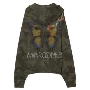 kenny Maroon 5 Merch Love Is Like Zip Hoodie Camo
