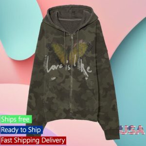 kenny Maroon 5 Merch Love Is Like Zip Hoodie Camo0