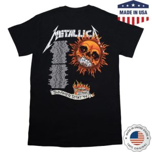 kenny Metallica Merch Flaming Skull 1994 Tour Shirt