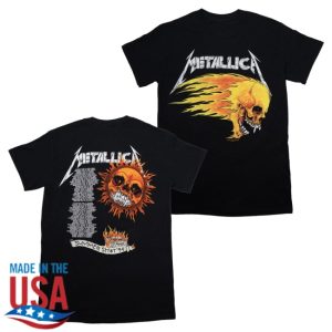 kenny Metallica Merch Flaming Skull 1994 Tour Shirt1