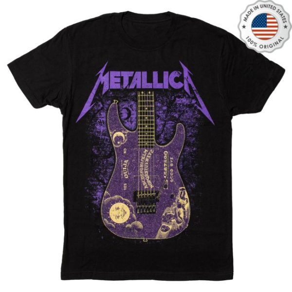 kenny Metallica Merch Kirk Hammett Purple Ouija Guitar Shirt