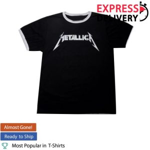 kenny Metallica Merch Logo Ringer T Shirt kenny Metallica Merch Logo Ringer T Shirt