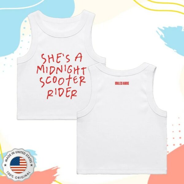 kenny Miles Kane Merch Store Shes A Midnight Scooter Rider White Tank Topss