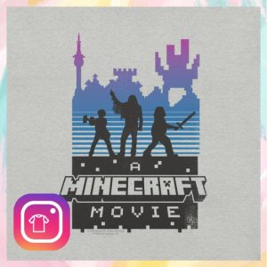 kenny Minecraft Shop Merch A Minecraft Movie Retro Silhouette Adult Shirt