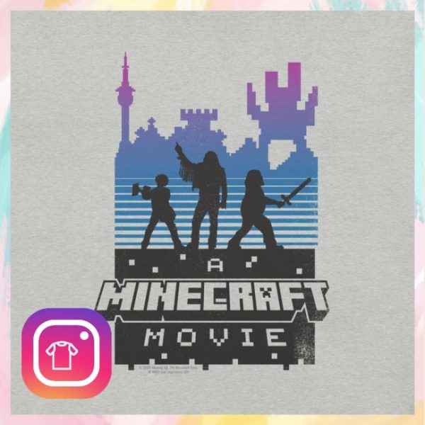 kenny Minecraft Shop Merch A Minecraft Movie Retro Silhouette Adult Shirt