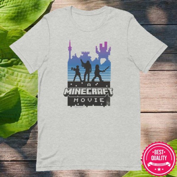 kenny Minecraft Shop Merch A Minecraft Movie Retro Silhouette Adult Shirt0