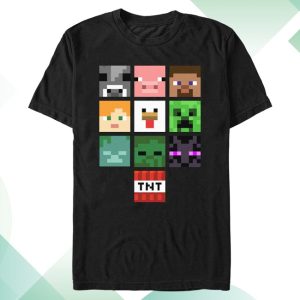 kenny Minecraft Shop Merch Minecraft All The Big Faces Adult Shirt