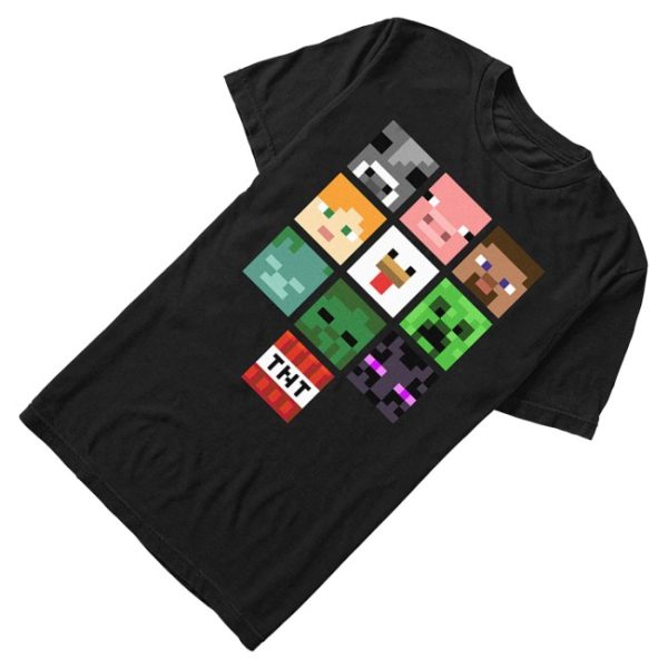 kenny Minecraft Shop Merch Minecraft All The Big Faces Adult Shirt0