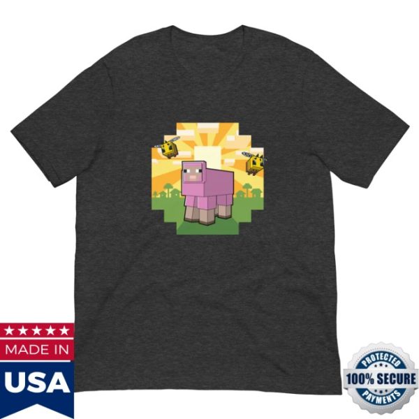 kenny Minecraft Shop Merch Minecraft Pink Sheep Adult Shirt0