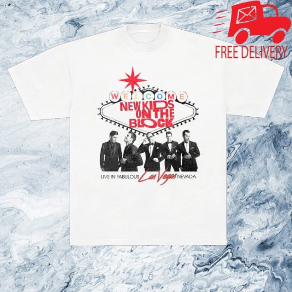 kenny New Kids On The Block Merch Las Vegas Event Sign Tee1