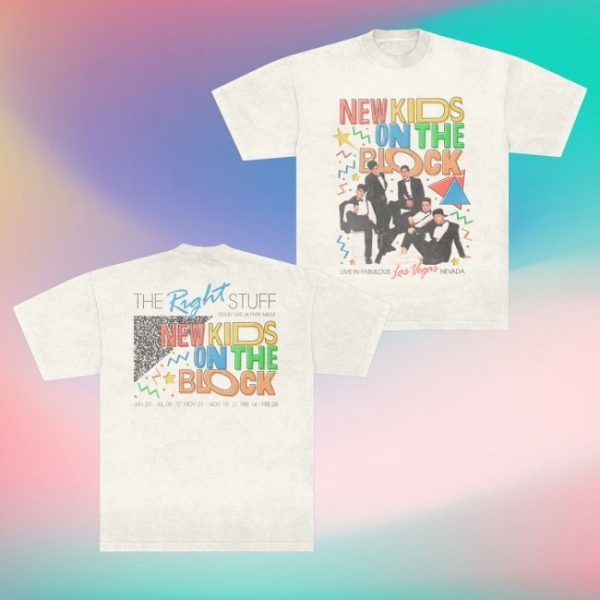 kenny New Kids On The Block Merch The Right Stuff Las Vegas Vintage Photo Tee0
