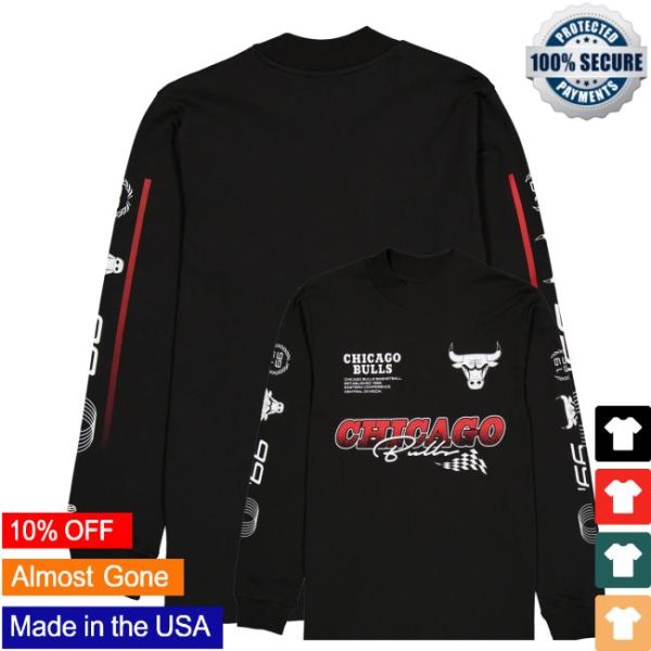 kenny Official Chicago Bulls New Era Racing Long Sleeve Shirt