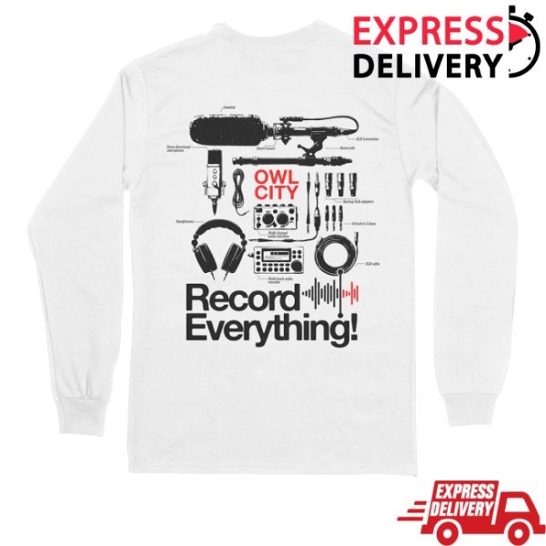 kenny Owl City Merch Store Record Everything Long Sleevess