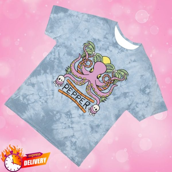 kenny Pepper Merch Octo Blue Tie Dye Tee0