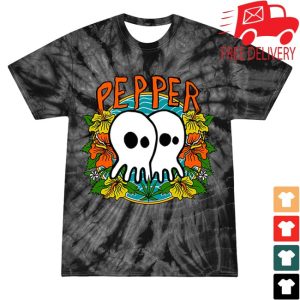 kenny Pepper Merch Skullconut Flowers Black Tie Dye Tee