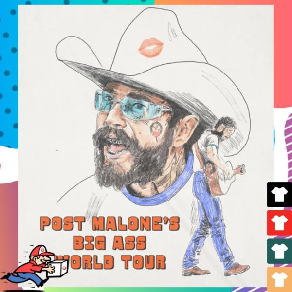 kenny Post Malone Official Shop The Big Ass World Tour White Shirts