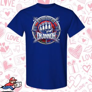 kenny Pro Wrestling Tees Merch Blue Shirt Fist Logo