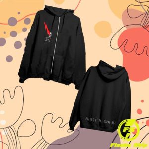 kenny Qotsa Merch Lightning Bolt Black Zip Hoodiev kenny Qotsa Merch Lightning Bolt Black Zip Hoodiev