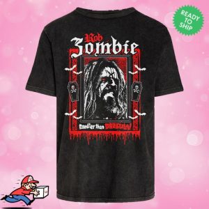 kenny Rob Zombie Merch Deadlier Than Dracula Vintage Mineral Washed Tee
