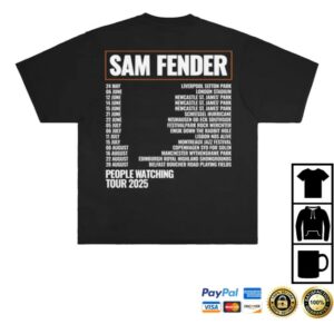 kenny Sam Fender Merch Store People Watching Tour 2025 Dateback Shirt